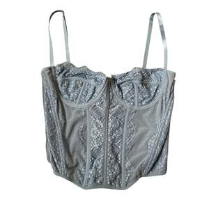 Blue Lace Corset Top - Medium